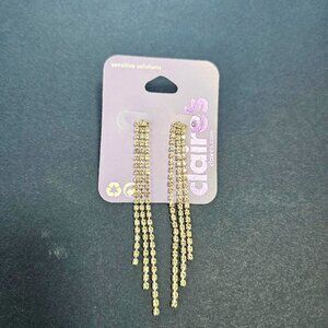 3-strand rhinestone earrings